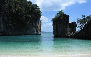 Härlig lagun i Krabi