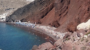 Röda stranden i Santorini